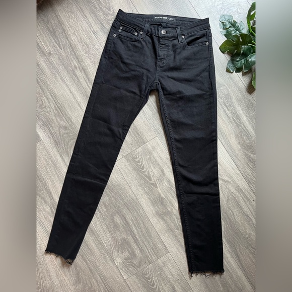 Big star Alex mid rise skinny cigarette jeans in black size 4/27 - Picture 4 of 13